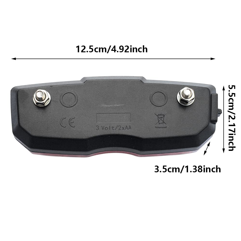 Feu arrière de vélo, feu arrière de réflecteur arrière de vélo en Acrylique ABS Riloer, feu de vélo Universel d'avertissement de vélo de Montagne sans Batterie