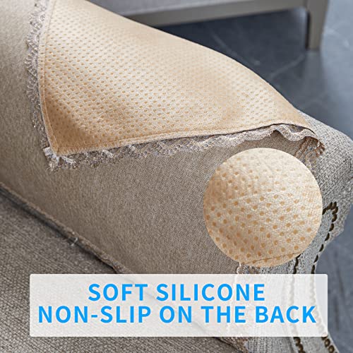 Fundas de brazo de sofá de encaje protectores lavables de reposabrazos de sala de estar pack de 2 4