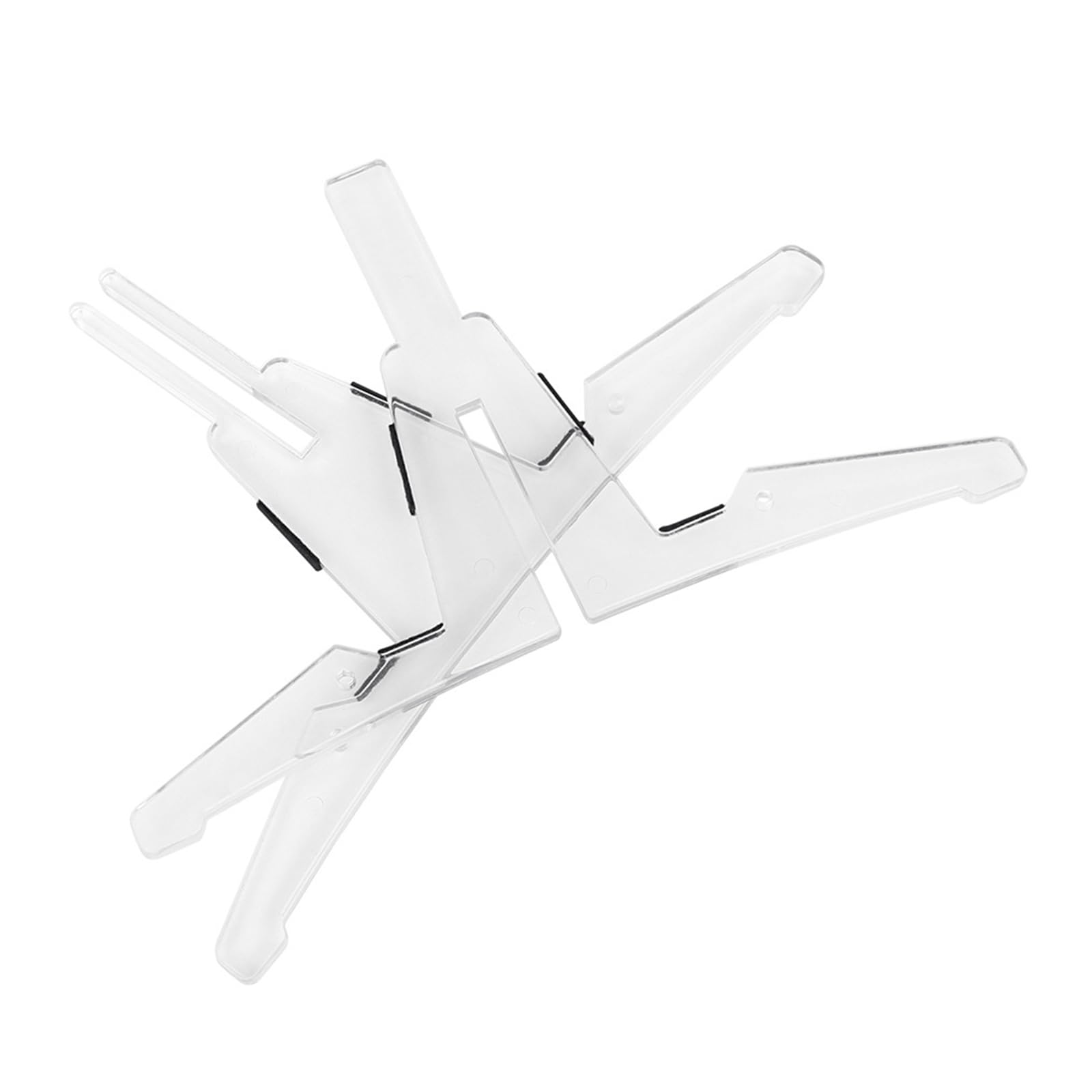 Support De Clarinette Portable à 4 Pieds En Plastique ABS Amovible Avec Bandes De Velours, Finition Brillante Pour Clarinette Et Flûte (transparent