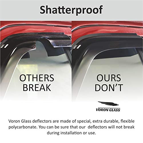 Voron Glass Tape-on Extra Durable Rain Guards for Jeep Wrangler 2018-2026 JL/Jeep Gladiator 2020-2026, Window Deflectors, Vent Window Visors, 4 Pieces - 100339 by Voron Glass - Image 3
