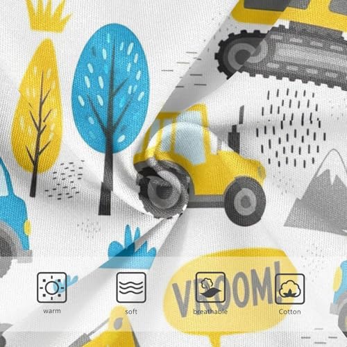 Cute Cartoon Construction Trucks Girl Underwear, Toddler Girl Panties, Cotton Girls Underwear, 2–8 Years3