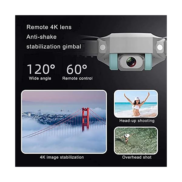 HJRBM Bürstenlose Drohne 6K HD Professionelle 4K-Luftbildkamera 5000M Fernbedienung Quadcopter Langlebige und langlebige… – Bild 6