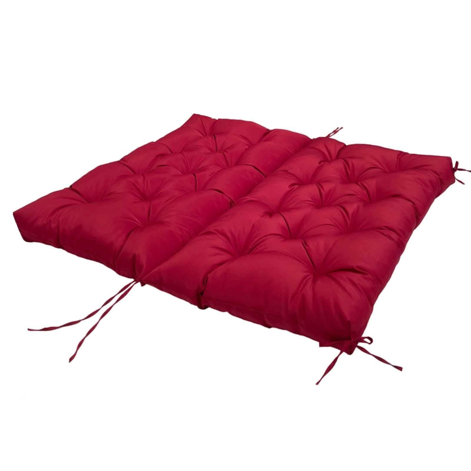 Cuscini impermeabili per dondolo da giardino con schienale, di ricambio, per panca da 2 o 3 persone, per esterni, patio e portico, in tessuto di pelliccia, colore rosso vino, 120 x 100 cm