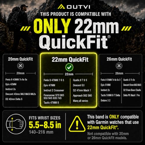 Image of Quickfit 22 watch bands for garmin fenix 8 47mm fenix 7 pro Sapphire Solar fenix 6 Forerunner 965 955 970 935 745 epix Pro Gen 2 47 soft silicone straps replacement