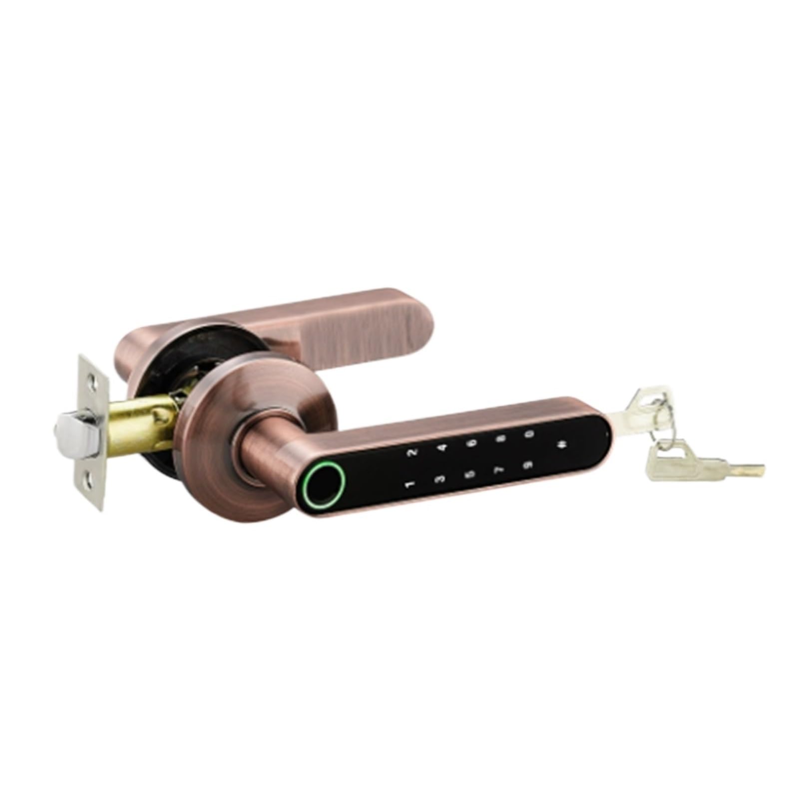 Smart Door Lock, Smart Lock, Biometric Fingerprint Door Code APP Handle For Front,For Drawer, Cabinet(Brass)