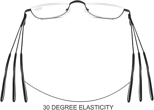 Miniatura 10 de COVESATO Lentes de lectura de media luna, lectores de medio marco de metal para mujeres y hombres, 3 pares 1.25
