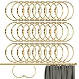 30 Stück Gardinenringe zum öffnen, 50mm Gardinenringe Vorhangringe, Vorhang...