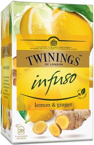 Infusión Twinings de Limón y Jengibre, 20 sobres. Apta para tomar...