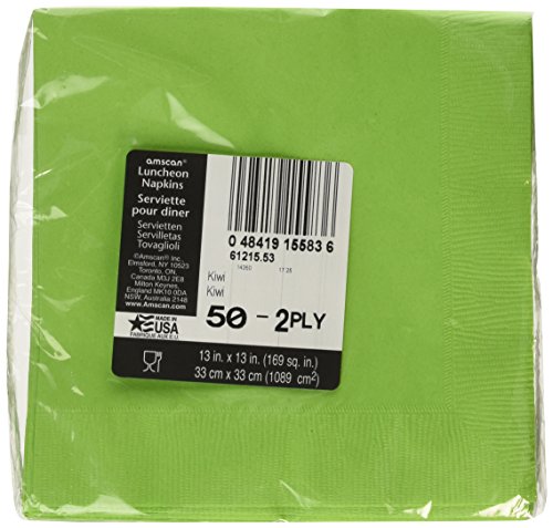 Amscan Internationaal lunchservet S/C Hitch 2-laags (Kiwi Green) Pack van 50 - Image 3