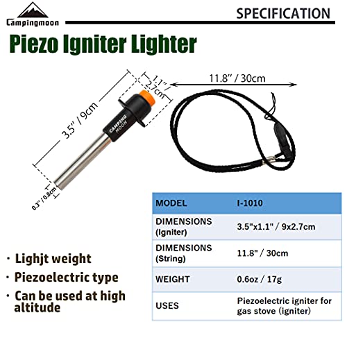 Encendedor Piezo Sparky Manual Campingmoon miniatura 2