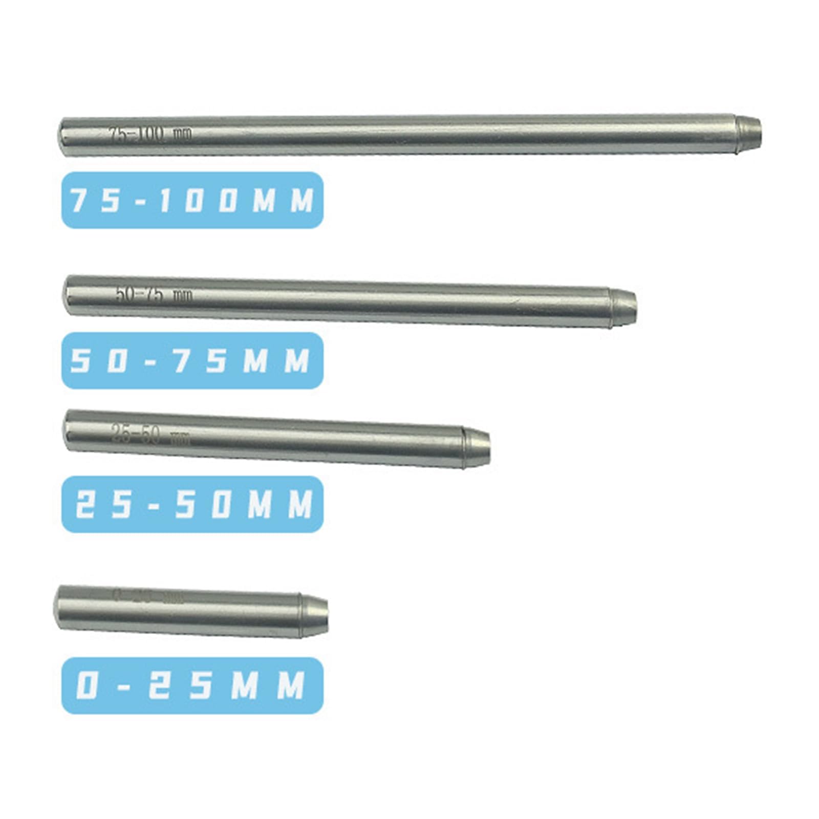 Micrómetro de profundidad digital, calibrador Vernier de profundidad digital de acero inoxidable de alta precisión, con sondas de 4 piezas (0-25/25-50/50-75/75-100 mm), empaquetado en caja de almacena