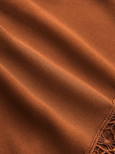 CIDER Maxi Dress for Women Lace Trim Tiered Cami Bohemian Holiday Vacation Square Neck Sleeveless Dress2