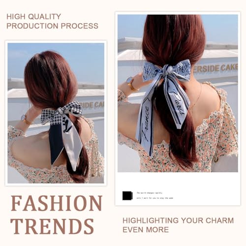 4-Pack 100% Mulberry Silk Scarves, Versatile Hair Accessory & Handbag Decoration4
