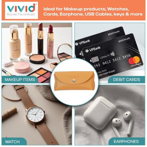 Image of VIVID Unisex Specs Snap Button Eyewear Dabbi Faux Leather Soft Case Cover