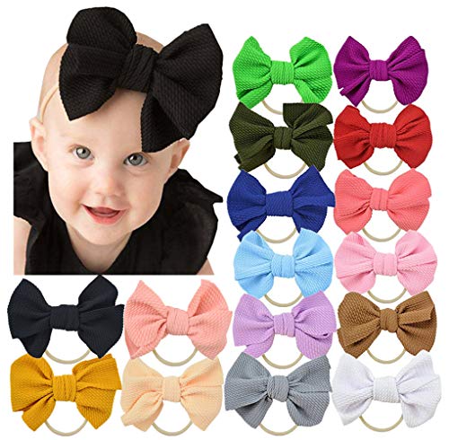 Toptim Baby Headbands Turban Knotted, Girl's Hairbands for Newborn,Toddler and Childrens (0-5 Years, Multicoloured 7)