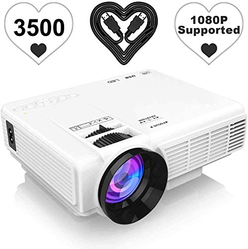 [Latest Upgrade] 3500Lumens Mini Projector, Full HD 1080P 170" Display Supported, PS4,TV Stick