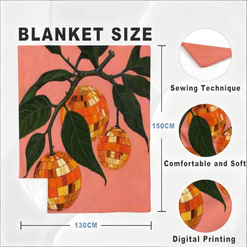 Couverture polaire orange douce protection contre le froid lit - 5