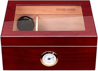 Large-Capacity Cigar Box moisturizing and Constant Humidity Cigar Box Cedar Wood Cigar Box Travel Cigar Box Alcoholic Cigar Box can Hold About 50