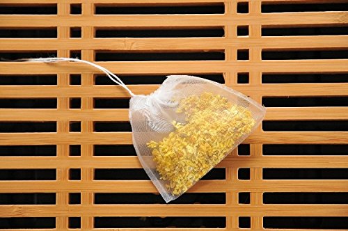 Lucklovely Empty Heat Sealing Nylon Tea Filter Bags With String For Loose Tea 2.63"2.76" 50Pcs #TOP4