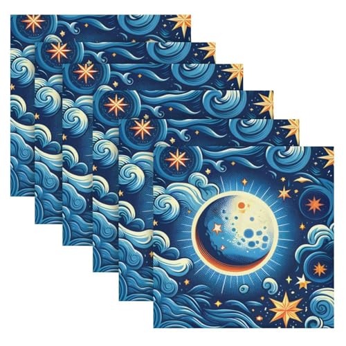 Servilletas de Tela Boho Multicolor 20x20 pulg Pack 6 miniatura 2