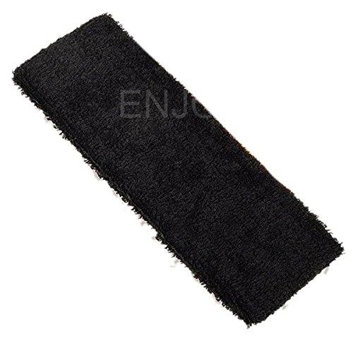 Your supermart Hot Soft Elastic Toweling Hair Band Headband Sports Band Black