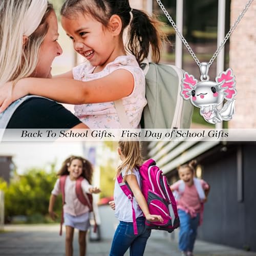 Image of Axolotl Gifts for Axolotl Lovers Birthday Gift Axolotl Necklace Bracelet Kawaii Jewelry for Who Loved Axolotl Easter Basket Stuffers