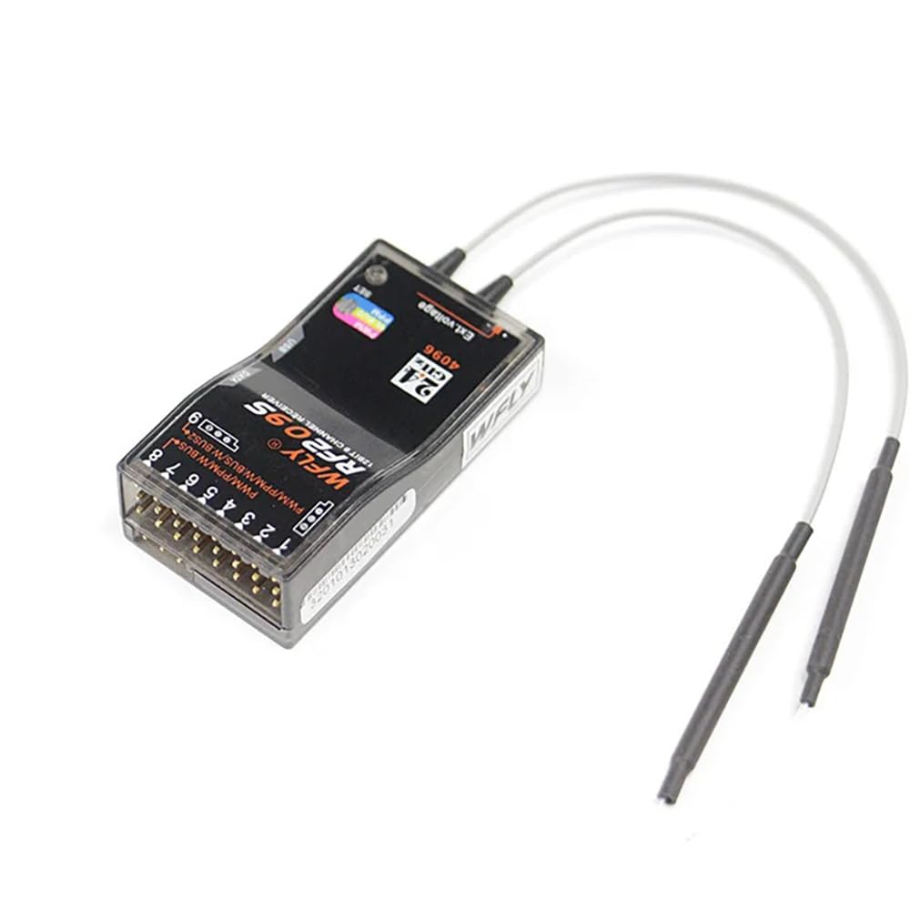 WFLY Series RF201S RF204W RF206S RF209S 2.4GHz Receptor de antena dual SBUS 4/6/9 canales PPM para control remoto de radio ET07 ET16 (RF209S)