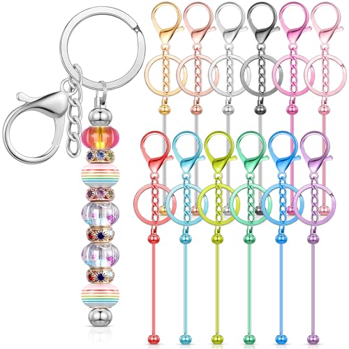 Tondiamo 12 Pcs Beadable Keychain Bars Blank Metal Lobster Clasp,Fresh by Tondiamo - Used condition - US$7.47