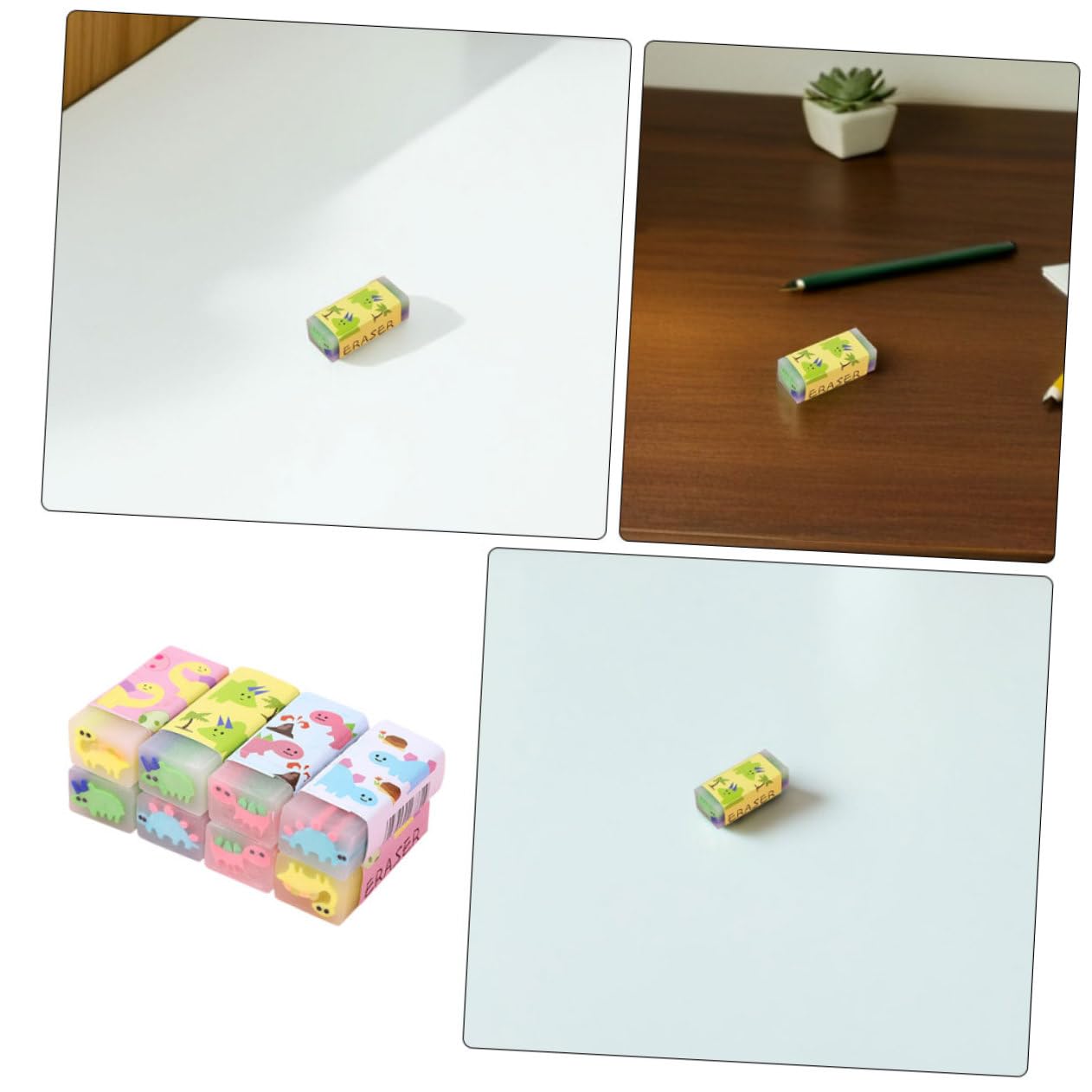 32 pezzi Gomme Dinosauri Colorate per Eraser Multiuso per Studenti con Impugnatura Ergonomica Gomme Cancelleria Divertenti per Scuola e Regali Festa Compleanno