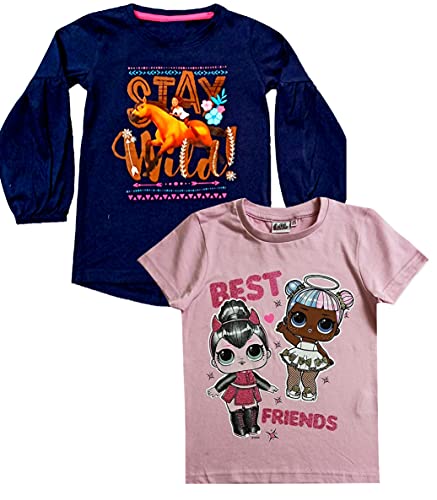 Image of TuddyBuddy 100% Cotton Full Sleeves Half Sleeves Baby Girl's Top Cum T-Shirt for Summer