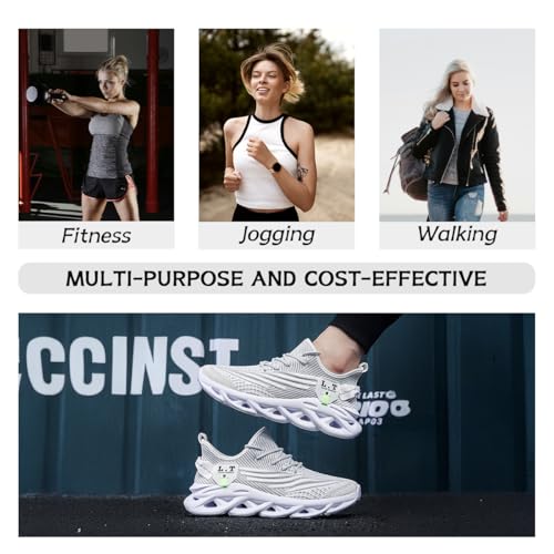 Image of Running Shoes for Women Slip On Tennis Walking Sneakers Sport Fashion Casual Workout Gym Athletic Hiking Nurse Non Slip Lightweight Breathable Trainers