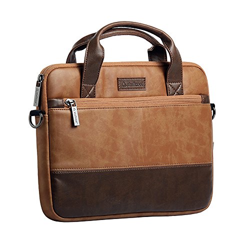 Image of Stuffcool Lush 14 inch inch Brown Laptop Bag | Sleeve Messenger Shoulder Bag for 13 inch-13.3 inch inch MacBook Pro, MacBook Air