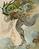 Malen Nach Zahlen Erwachsene Anfänger DIY Handgemalt Weltberühmte Ölgemälde, Geschenk Kreative Malerei des auf Home Haus Deko 40*50cm Ohne Rahmen Salvador Dali Göttliche Komödie, Farglitographen