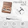 Colingmill Father of the Bride Gift Dad of the Bridegroom Cufflinks Tie Clip Set with Engraved Wood Gift Box for Dad, Stainless Steel Wood, No Gemstone #1