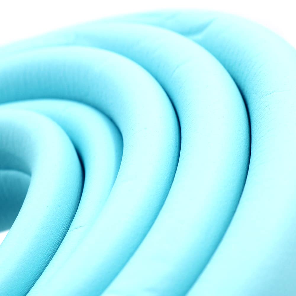 WANGCL 4 juegos de protectores para bebés, protectores de bordes y esquinas de 2 m, protector suave y grueso, no tóxico, protector de esquina para bebé, niños y niños, espuma protectora (azul claro)