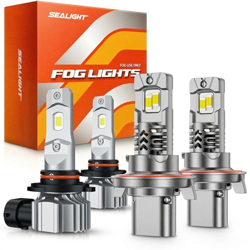 Image of SEALIGHT H13 /9008 + H10 /9140 LED Bulbs Combo for Ford F-150 (2004-2014), 68000 Lumens Super Bright, Direct Halogen Replacement