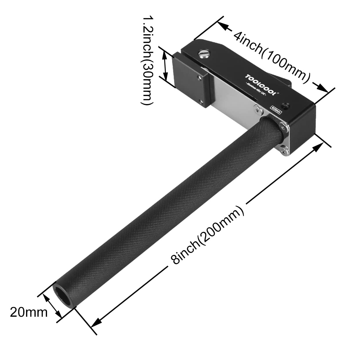 MFT Lot de 2 colliers de serrage longs pour chien 20 mm en alliage d'aluminium