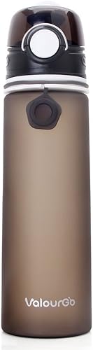 Miniatura 10 de Valourgo Botella de agua plegable, de silicona plegable con válvula a prueba de fugas, sin BPA, azul aguamarina, 21 onzas