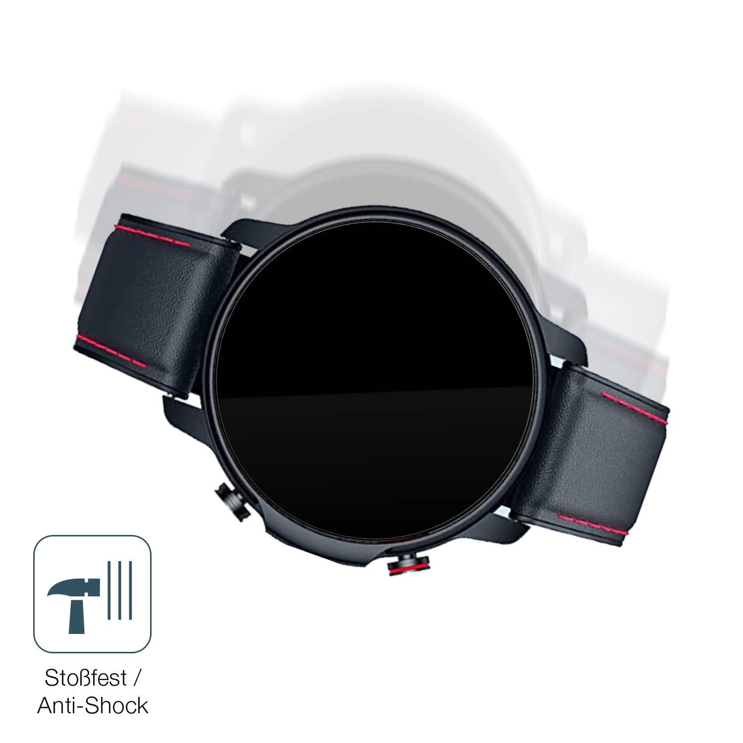 Dipos Pellicola Protettiva Per Garmin Fenix 5 Plus (47mm) | Vetro Rinforzato 9H Anti-Shock | 2 Pezzi Con Kit Panno | Made In Germany