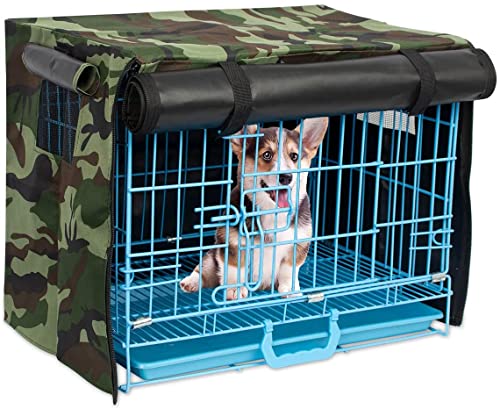Kennel Cover 30 Inch, Dog Crate Cover Waterproof , Pet Cage Covers Shade and Windproof, Cat Kennel Covers for Indoor…