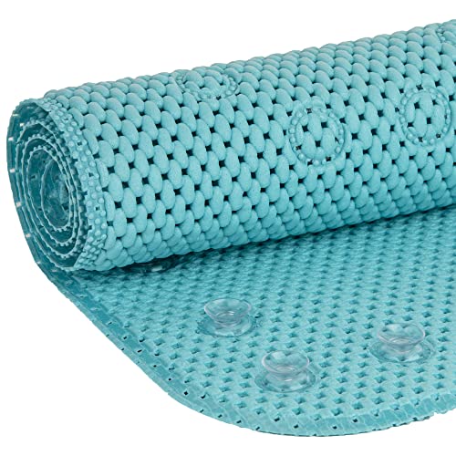 Tapis de bain antidérapant grand format Duck Brand Softex bleu pour douche - 3