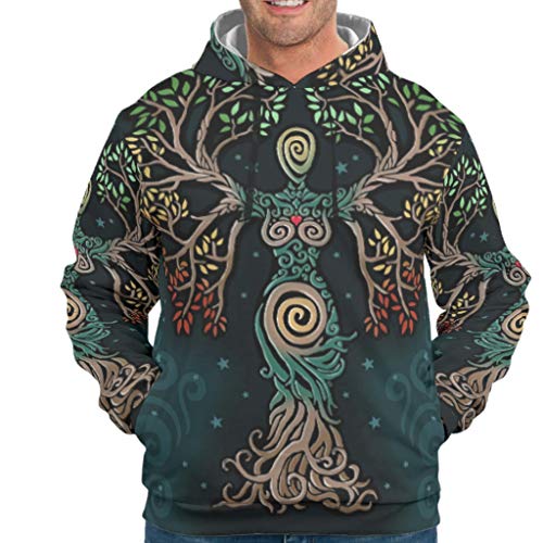 Preisvergleich Produktbild RQPPY Herren Classics Sweatjacke Pullover Tree Langarm Kapuzenpullover Sweatjacke Für Mädchen White s