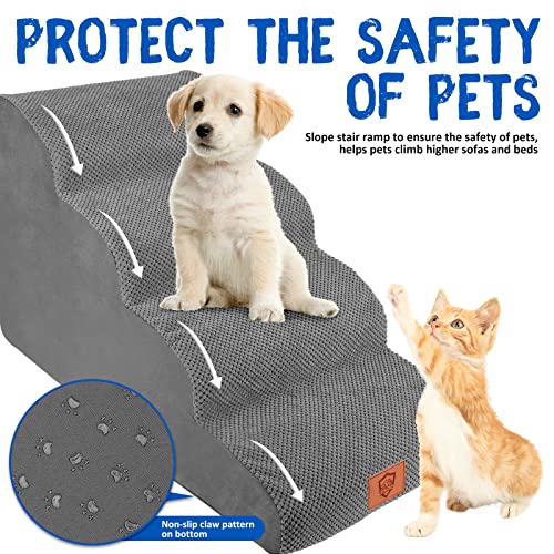 ZNM - Scalette per cani con 4 gradini in schiuma