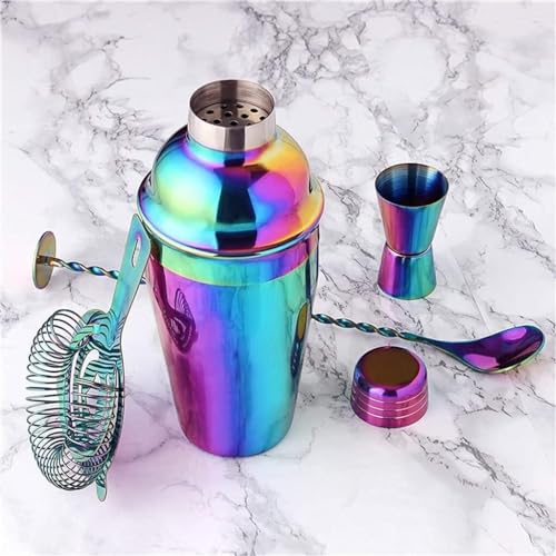 Kit Coctelera de Acero Inoxidable Colorido para Bartender miniatura 3