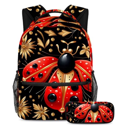 Cartable rouge insecte Ladybug 25 : fini les cahiers cornés dans le sac