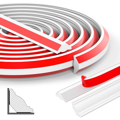 Decorar Moldura Adhesiva: Copete Encimera Cocina 5m de Largo Sección Transversal 9 * 12mm para Bordes de Pared Pisos de Baldosas
