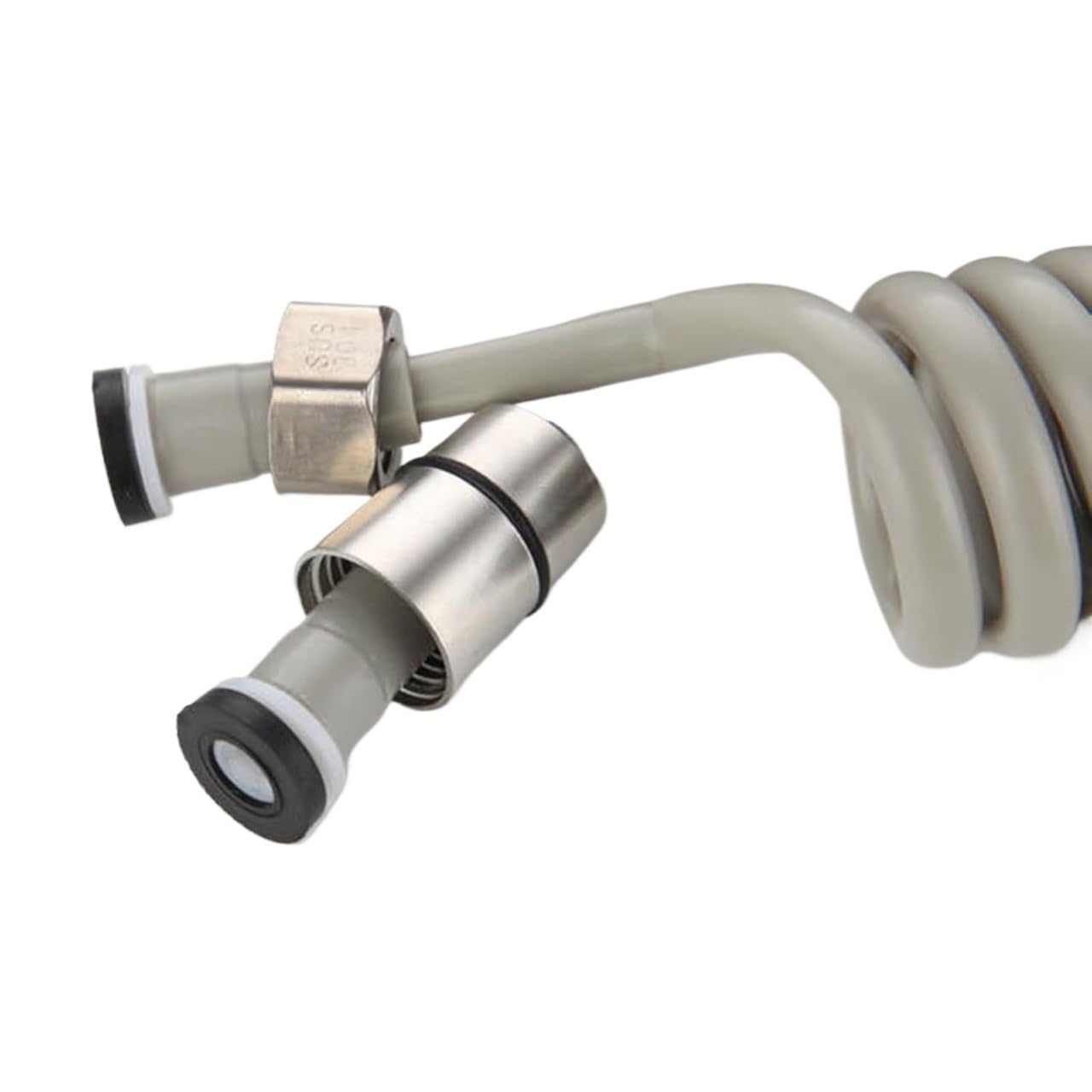 Flessibile 2 m in acciaio inox tubo doccia G1/2, design a spirale, connettore doccia grigio, perfetto per aggiornamenti del bagno domestico, durevole e facile da installare