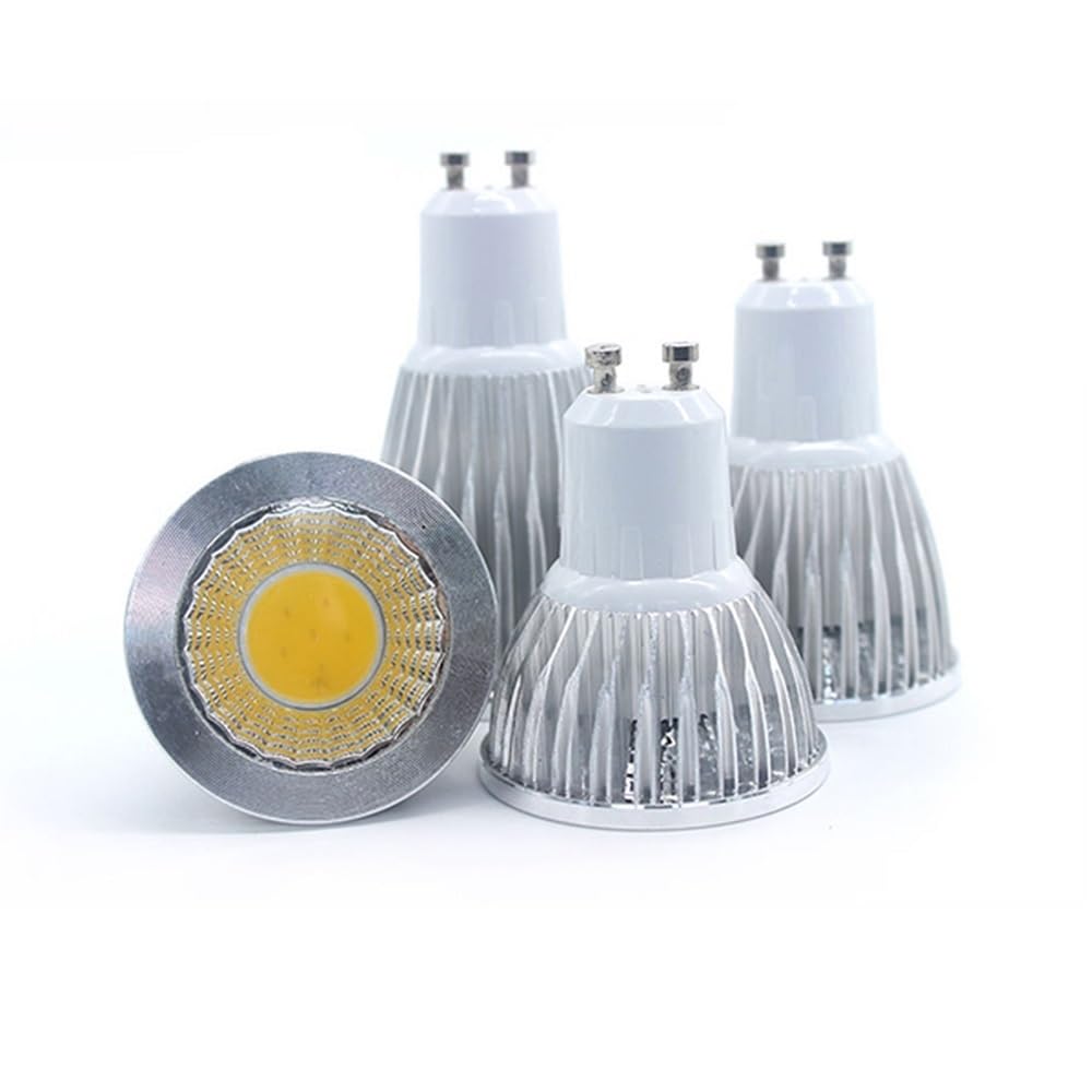 KJXP, Lot de 10, Spot LED COB AC85-265V 3w/5w/7w/9w Ampoule sans scintillement Spot en aluminium(Natural white,GU10 3w)