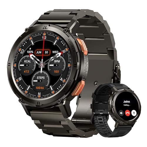 Montre Connectée Homme, 1.43'' Écran Toujours Activé AMOLED 60 Jo...