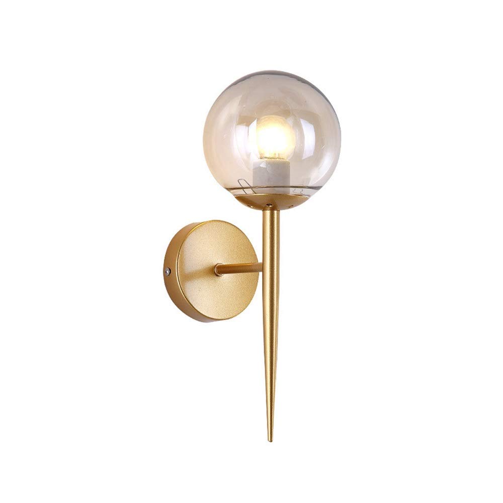 Appliques murales modernes à diffusion de lumière homogène avec globe transparent